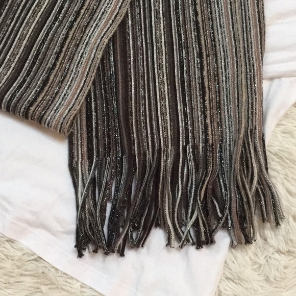 JCP Scarf 💗 Brown Silver Black NWOT - Picture 6 of 8